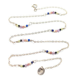 Sterling Silver - Vintage OGV 925 18" Necklace Multicolor Beads Y2k Style 2.12g